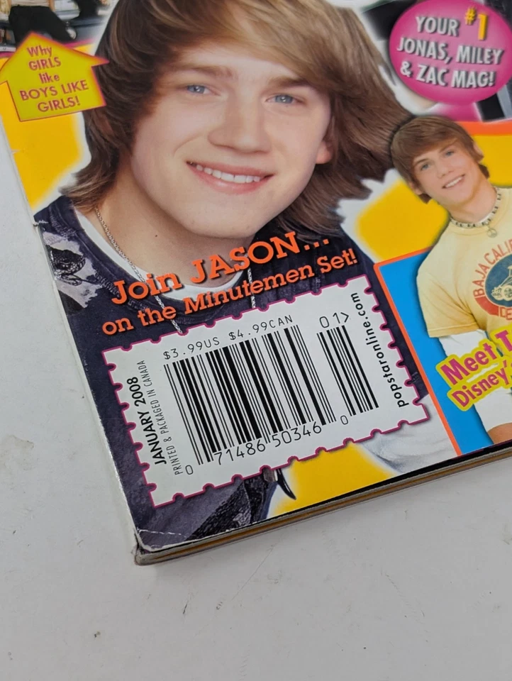 Pop Star Magazine - January 2008 - Teen Zac Efron Nick Jonas Complete Brand New Foto 2 de 4