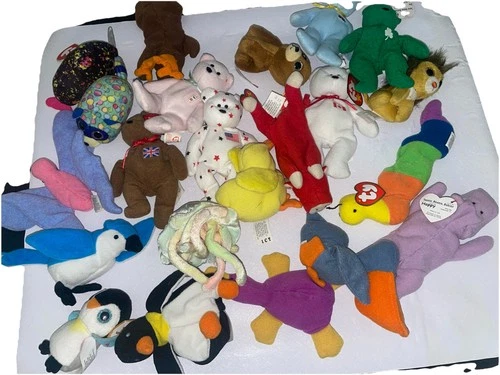 Vintage Beanie Baby Lot of 21 Mix Theme NO TAG/TAGS MIX