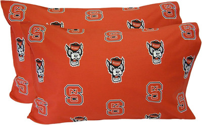 Everything Comfy NC State Wolfpack Pillowcase Pair, Standard, 20'' X 30'', Include
