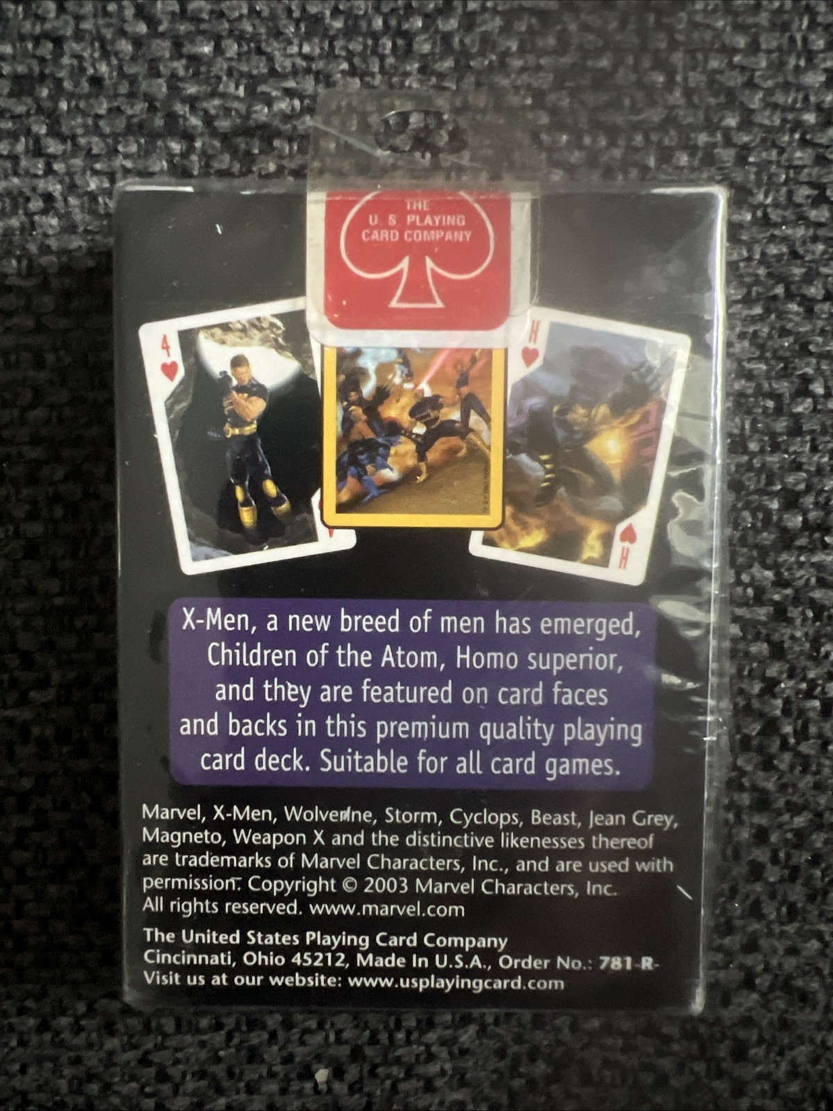 Marvel X- Men Collectible Playing Cards Sealed The US Playing Card Company 2003