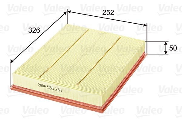 Valeo Luftfilter 585265 Passend FüR Fiat Opel-image