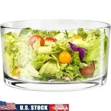 Large Glass Salad Bowl Multi-Purpose Serving Dish Trifle Fruit Bowl Easy Clean