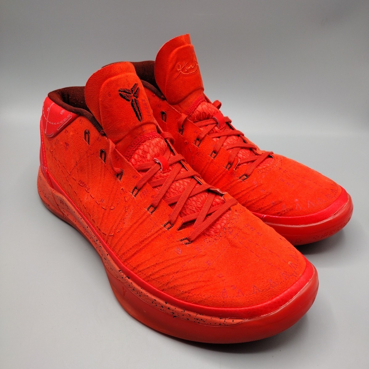 Nike Kobe AD Mid Passion 2017 Habanero Red Mens Size 12.5 Basketball Shoes GUC