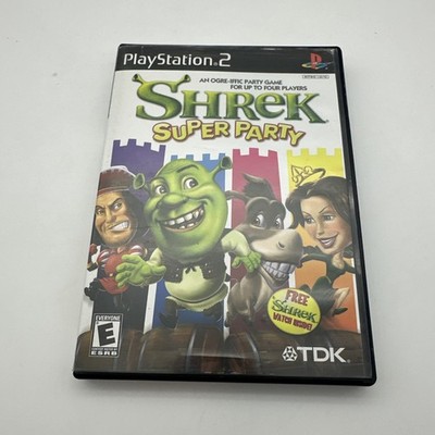 Shrek Super Party (Sony Playstation 2 PS2, 2002) CIB COMPLETE With Manuals.