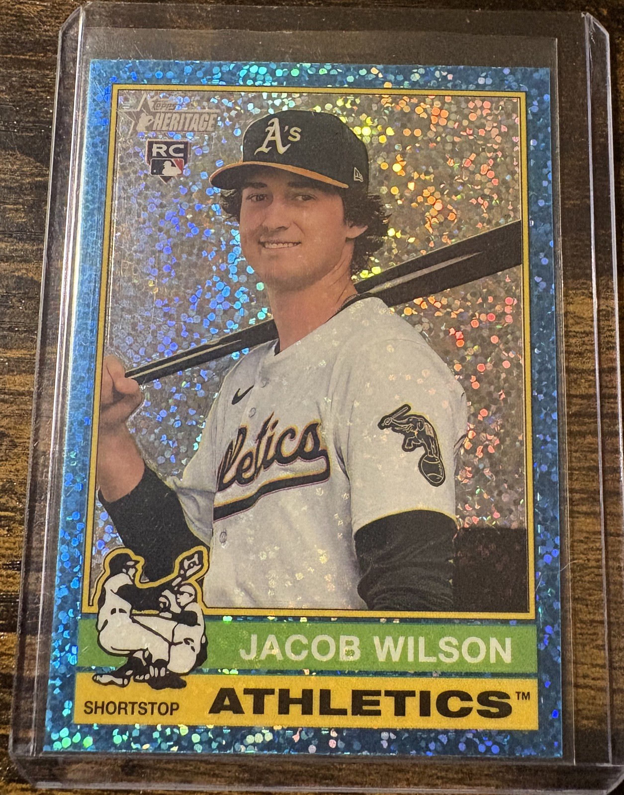 2025 Topps Heritage Jacob Wilson Chrome RC Light Blue Sparkle Refractor #15