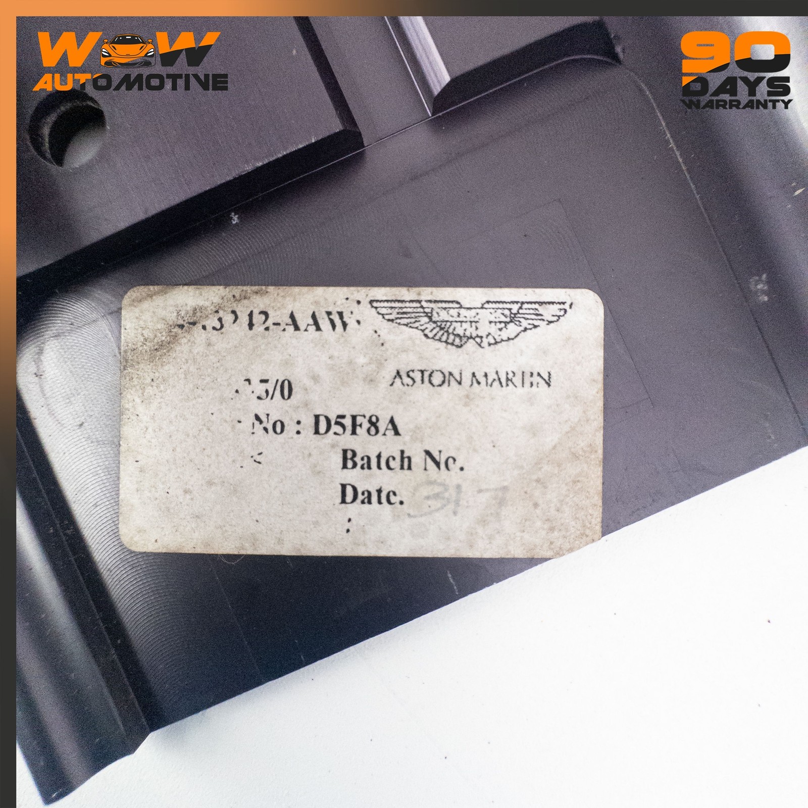 06-16 ASTON MARTIN V8 VANTAGE FRONT LEFT DOOR SILL SCUFF INTERIOR TRIM PLATE OEM