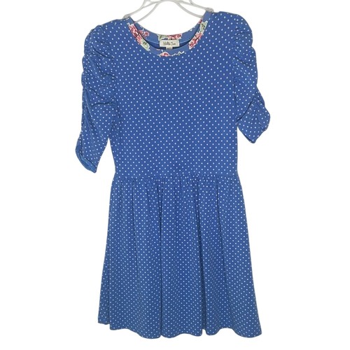 Matilda Jane Blue Dress with White Dots girls size 8