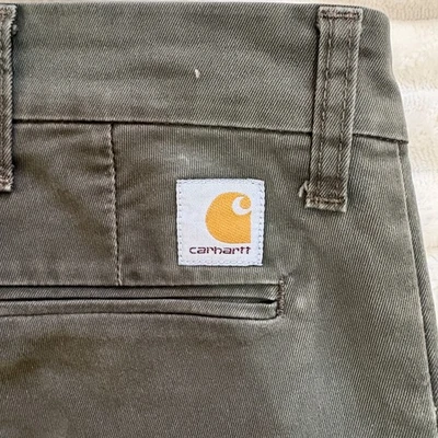 CARHARTT WIP SID PANT 28X32 DARK OLIVE SLIM FIT TWILL TROUSERS YKK TUNISIA - Bild 1 von 4