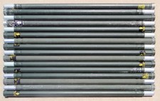 16 Ea 4 Ft Used Military Ribbed Aluminum Camo Mast Stacking Poles 100% Tested