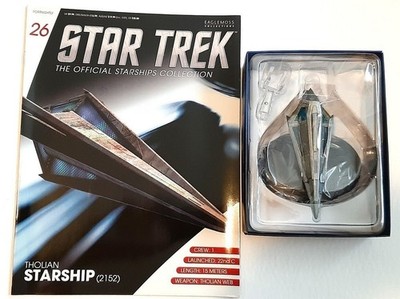 Eaglemoss Star Trek Starships Collection #26 Tholia Webspinner Ship + Magazine
