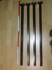 Tischbeine Metall eckig 75 cm dunkelbraun 4 er Set