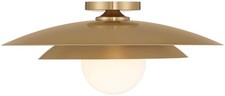 Savoy House 6-5564-1 Sherrer 20"W LED Semi-Flush Globe Ceiling - Brass