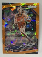 2025 Panini Prizm WNBA #113 Jacy Sheldon Ice Orange Prizms