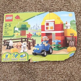 LEGO My First Farm 6141 DUPLO Complete Set 62 Pieces Animals Tractor Barn