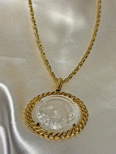 Vintage Trifari Gold Tone Taurus Pendant Necklace – 20” Chain – 2” Pendant