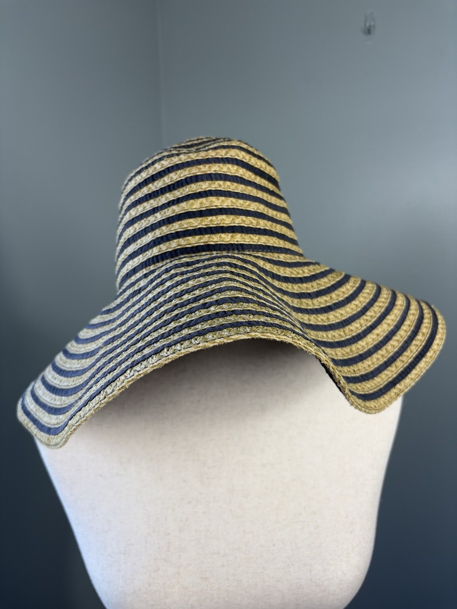 ERIC JAVITS Margot Wide Brim Straw Hat Black/Natural  display picture 2