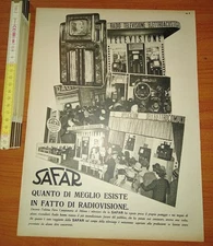 Pubblicità, Safar, Televisioni. Radio 1940