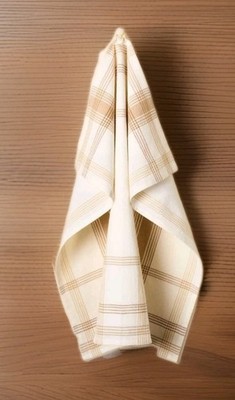 Hearth & Hand with Magnolia Plaid Flour Sack Kitchen Towel Cotton Cream/Beige 