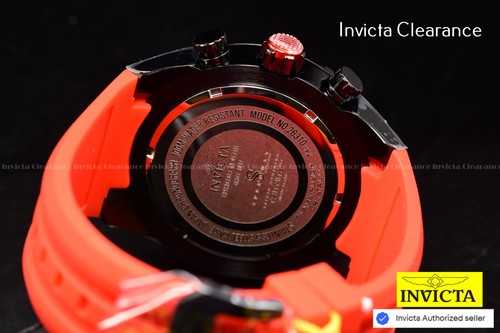 Invicta Men's Speedway 50mm Chronograph Black/Red Tone Silicone Band Watch - Picture 9 of 9