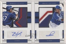 2018 Panini National Treasures 3/25 Ronald Guzman Willie Calhoun Auto 0g4
