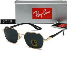 New Ray-Ban Ferrari RB3719 Sunglasses Gold Frame Gray G-15 Lens 58-19-145mm
