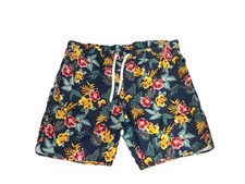 Fair Harbor Shorts Men's XXL Blue Swim Trunks Lined 8" Inseam Polyester Hawaiian