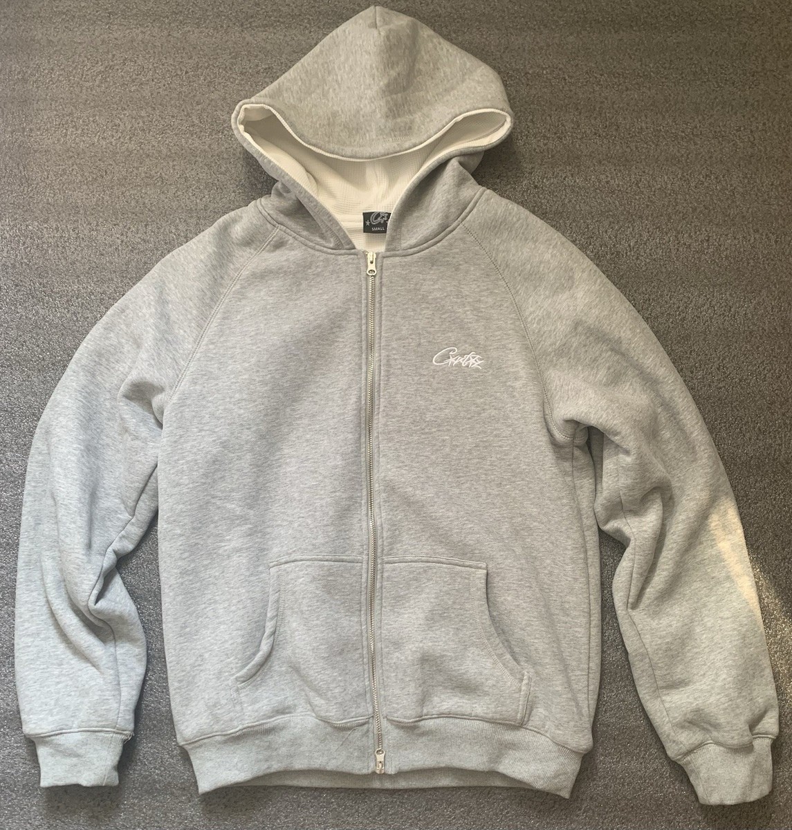 トップス Corteiz SUPERIOR E ZIP HOODIE GREY Corteiz Superior Royale Zip Hoodie Heather Grey