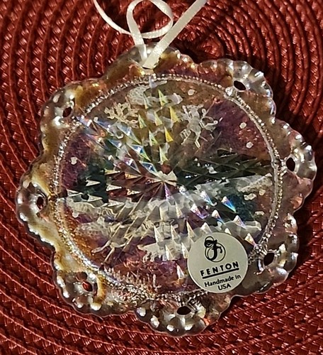 Fenton Sarafina’s Dream Winter CHALETChristmas Snowflake Ornament In NIB Signed - Picture 5 of 9