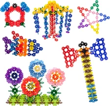 Building Chips 600 Pieces Interlocking Construction Chips Creative Disc Block To