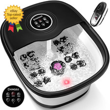 Collapsible Foot Spa Bath with Heat Remote Control Temperature Control Bubbles