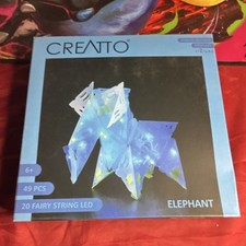Creatto Elephant Animals LED Building Set 49 Pieces 20 Fairy String LED