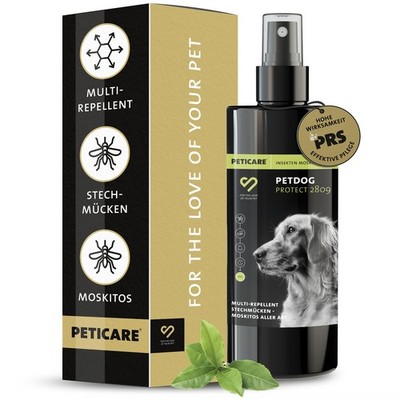 Peticare Anti-Insekten Spray für Hunde | gegen Stechmücken Bremsen | 100 ml