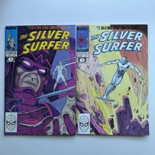 Marvel Comics Silver Surfer Parable # 1 & 2 NM- Galactus Moebius Stan Lee 1988