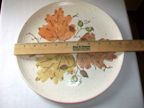 6 VINTAGE METLOX POPPYTRAIL WOODLAND GOLD DINNER PLATES EXCELLENT 10 3/8" - Picture 14 of 14