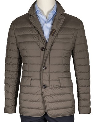 Moorer ZAVYER Brown Green Polyamide Acqua Resistant Down Quilted Jacket