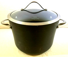 CALPHALON Stock Pot 8 Qt #808 Hard Anodized Non-Stick with Lid ~ Made in USA