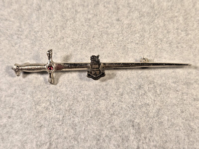 Vintage Sigma Pi Sigma Physics Honor Society Sterling Silver Sword Pin/Broch