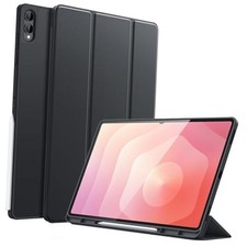 Case for Samsung Galaxy Tab S11 Ultra with S Pen Holder, Soft TPU Tri Black