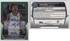 2022-23 Bowman U Chrome Prospect Green Refractor /99 Kiki Rice #24 Auto