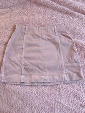 Wild Fable Women s Pink Solid Cotton Mini Skirt, Size S, Zip Closure