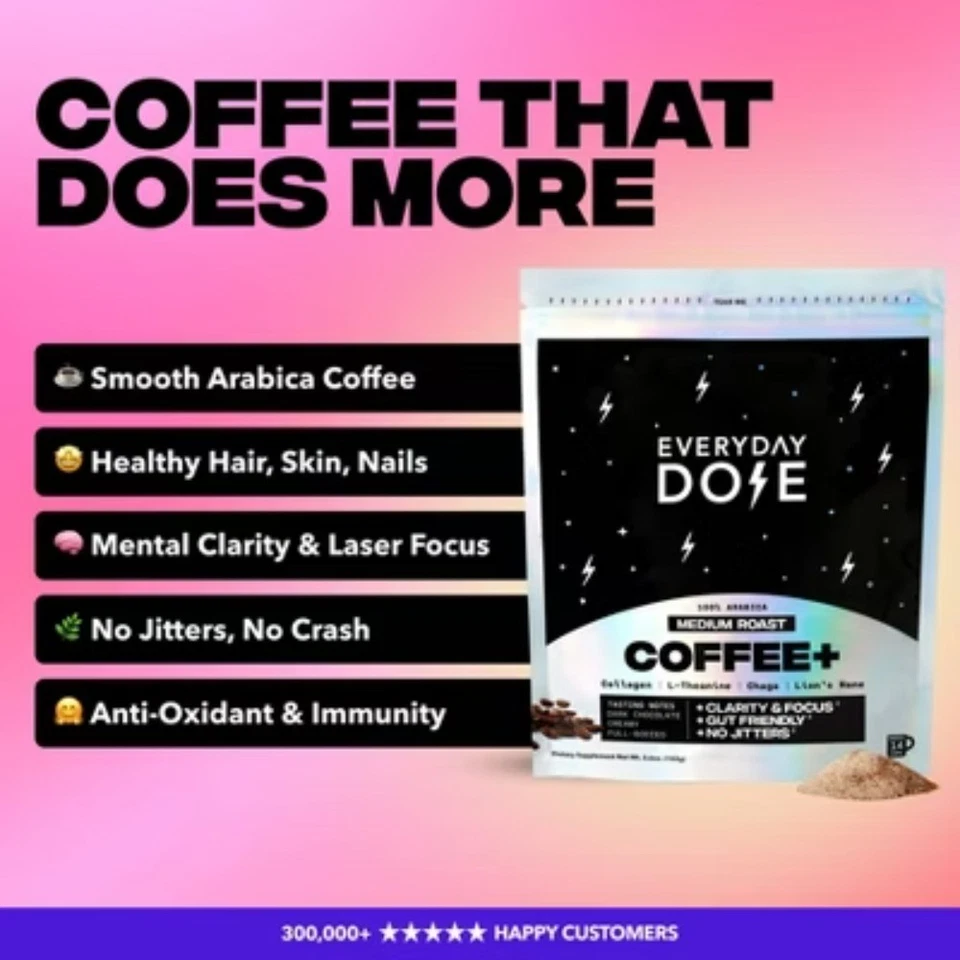 Café con champiñones tostado medio dosis diaria - 4,4 oz Foto 2 de 4