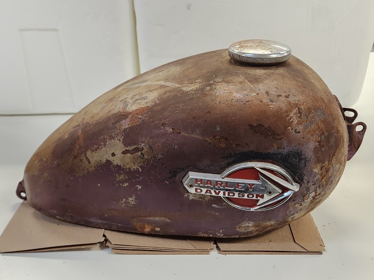 Harley Davidson タンク Vintage 1959-60s Harley Davidson Motorcycle Gas Fuel Tank w/ Eagle