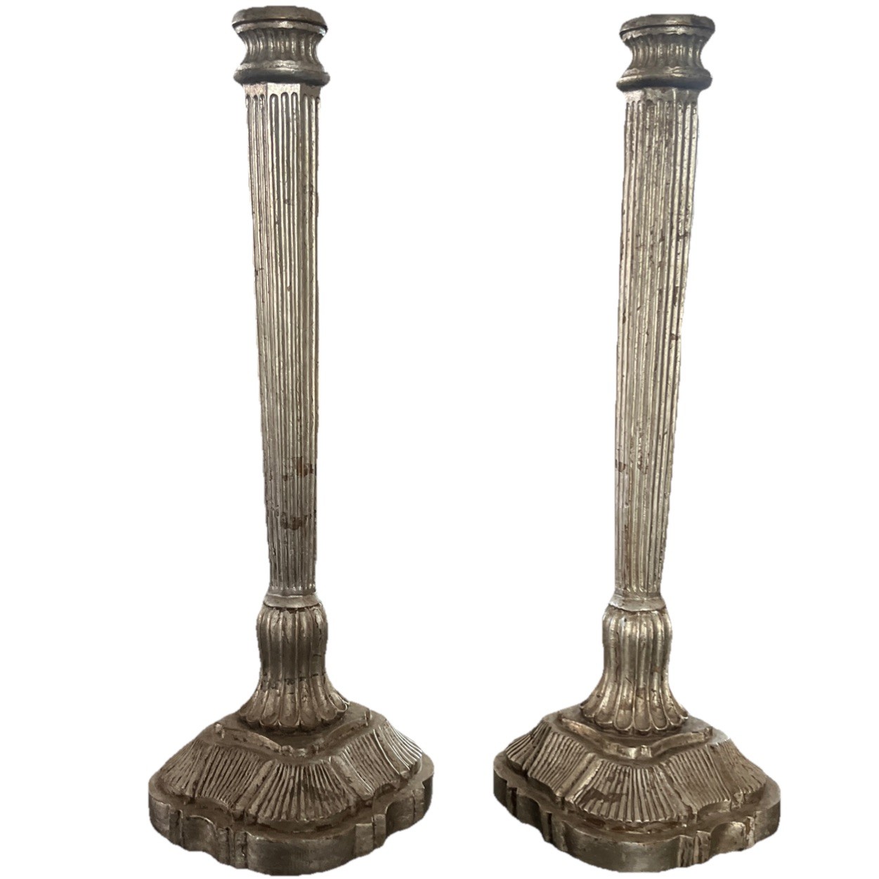 S Silver Ornate Heavy Pair