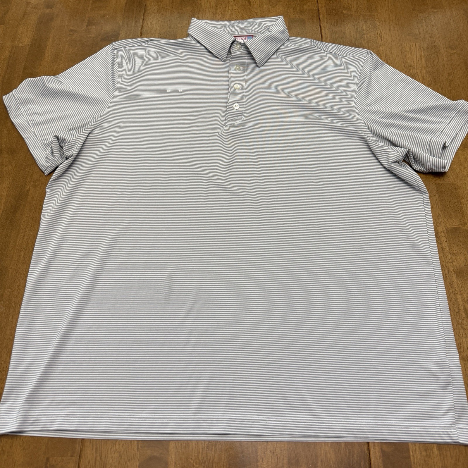 Oobe Chik Fil A polo men's XL hydrochill gray striped active performance uniform