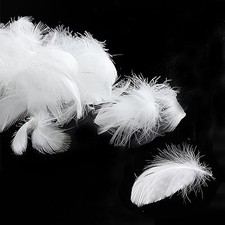100Pcs White Goose Feathers - 3-5inches Natural White Feathers for DIY Crafts