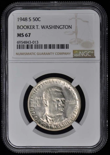 WASHINGTON, BOOKER T. 1948-S Silver Commemorative 50C NGC MS67