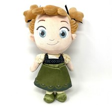 Disney Store Plush Anna Frozen Doll 12" Green Dress