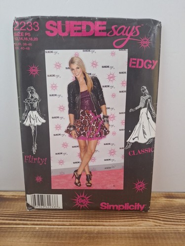 X2 UNUSED/UNCUT SIMPLICITY "SUEDE SAYS" SEWING PATTERN #2056 #2233 Lot X2 - Picture 4 of 5