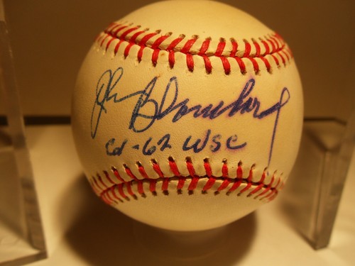 Signed Johnny Blanchard WS 61-62 NY Yankees Official Bobby Brown Baseball W/ COA - Picture 2 of 8
