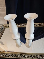 Lenox Candle Holders. Lenox Opal Innocence. Set Of 2, 6.5 Inches Tall. Very Nice